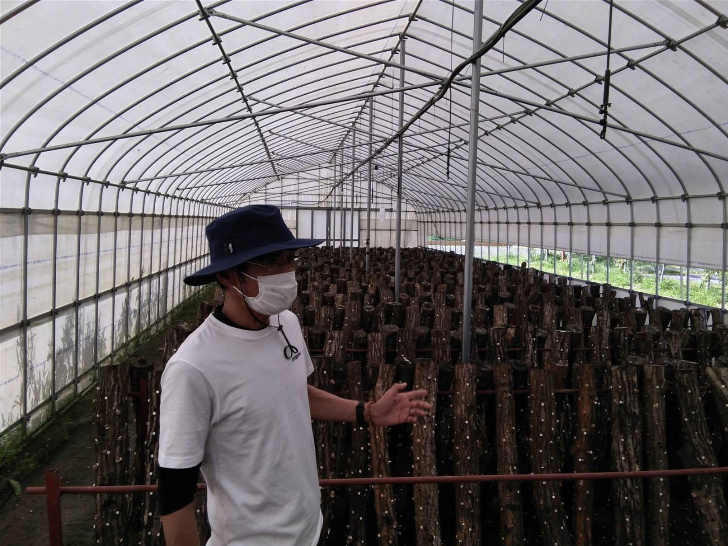 丹波市立 農(みのり)の学校様が原木栽培の見学に来られました。-70